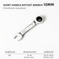 1Set 6mm-19mm Reversible Combination Stubby Single Wrench Stubby Combination 72 Tooth Ratchet Socket Spanner Nut Repair Tools
