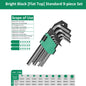 9Pcs Hex Wrench Set L Type Allen Key Set 1.5-10MM Hexagon Flat Ball Torx Star Head Spanner Screwdriver Set Household Hand Tools