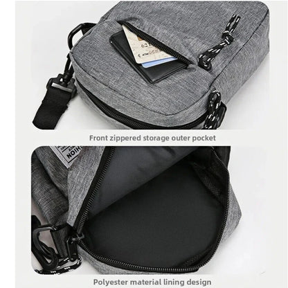 1Pcs 14×5×19cm Men Womens Canvas Crossbody Bag Lightweight Mini Shoulder Phone Pouch for Outdoor Hiking Travel Sports Square Bag