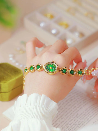 UTHAI Women's Watch Brand Japanese Style Light Luxury Simple Pearl Bracelet Jewelry Waterproof Female Fashion Clock Watches Gift