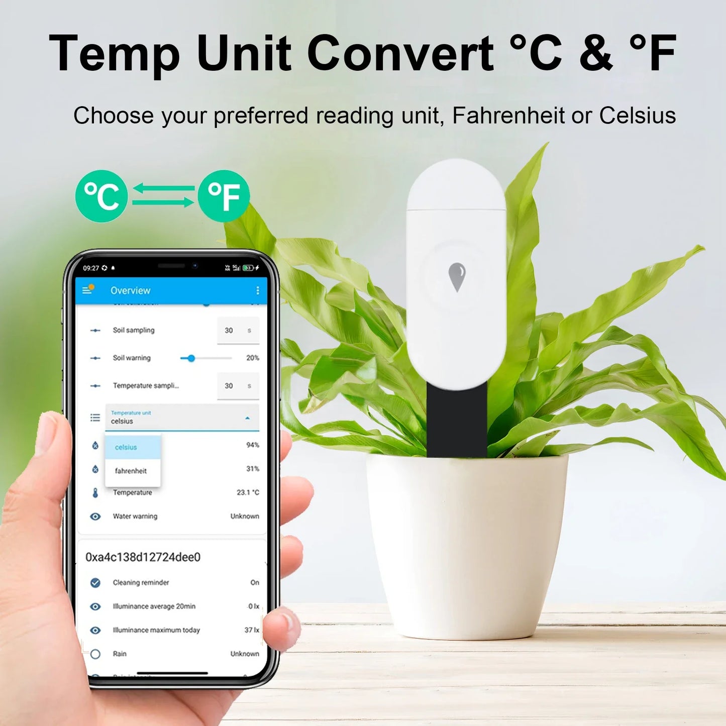 ZigBee Soil Moisture Sensor Temperature Humidity Meter Automation Irrigation Detector Work with Home Assistant Zigbee2mqtt