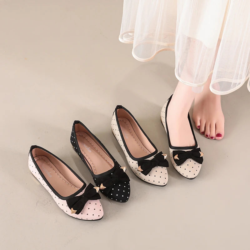 Spring / Autumn Elegant  Butterflly Low Heel Casual Shoes Fashionable Best Selling New Comfortable and Lightweight Women's Shoes
