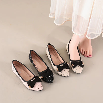 Spring / Autumn Elegant  Butterflly Low Heel Casual Shoes Fashionable Best Selling New Comfortable and Lightweight Women's Shoes