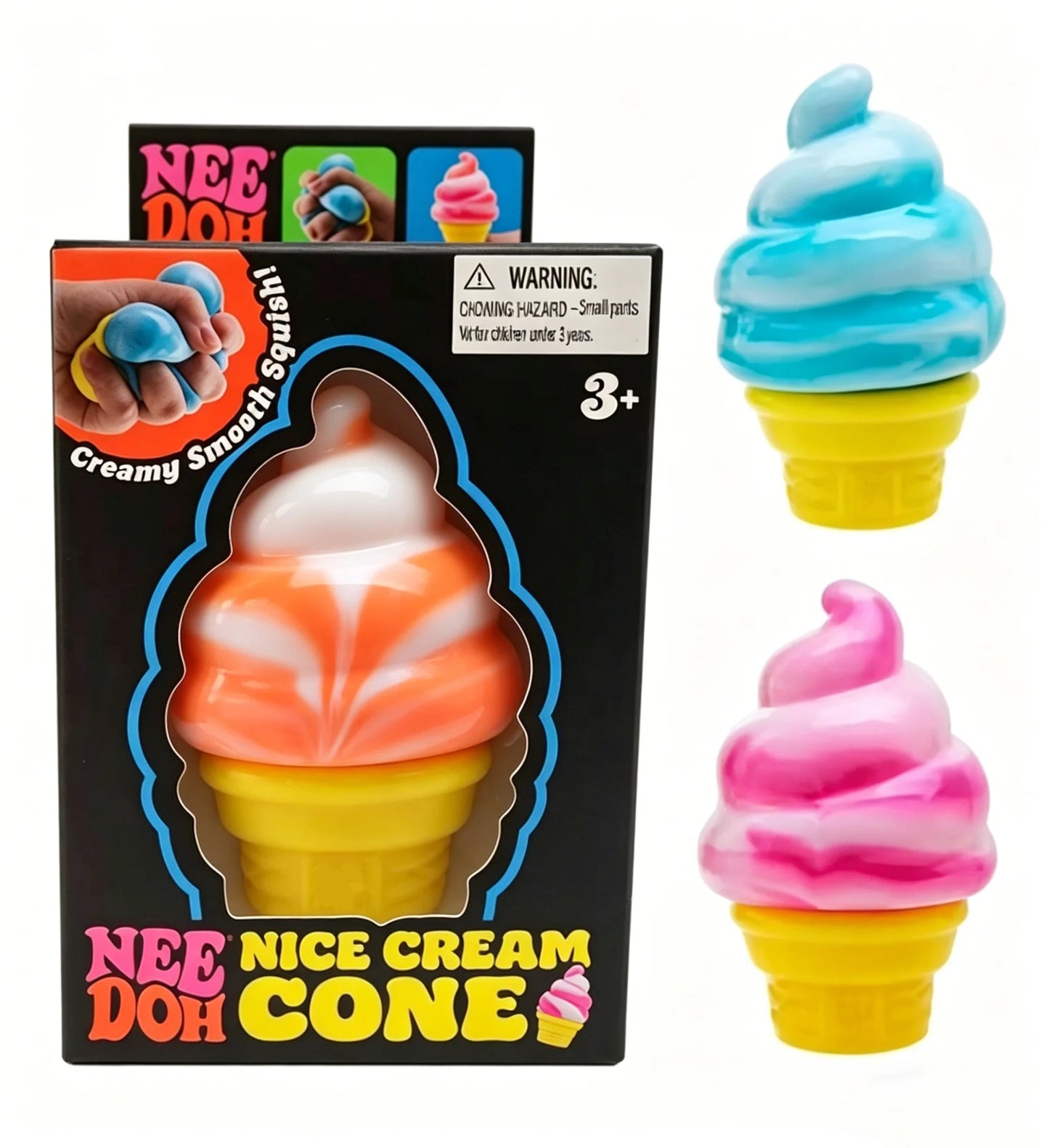New Schylling Needoh Ice Cream Sensory Toy, Squeeze Stress Relief Blocks, Stress Reduction, Puzzle Solving Emotional Regulation