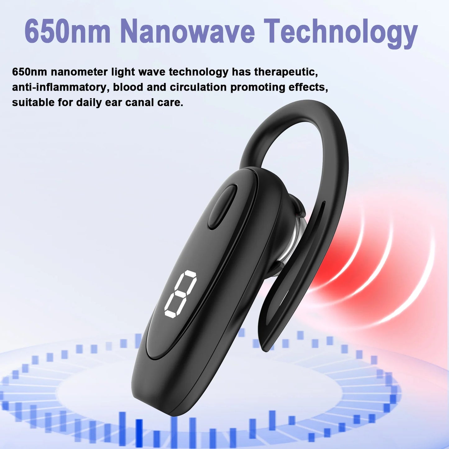 Smart nanometer 650nm Tinnitus Ear Laser Therapy Irradiation Tinitus Otitis Media Deafness Treatment Ear-hanging Style Earplug