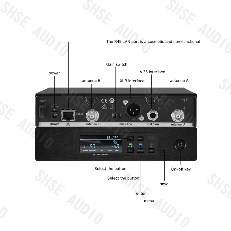 Qlxd4 single-ear head-mounted lavalier wireless microphone set with clear sound quality suitable for hosting speech activities