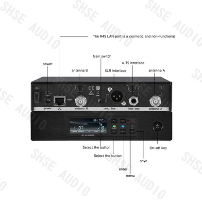 Qlxd4 single-ear head-mounted lavalier wireless microphone set with clear sound quality suitable for hosting speech activities