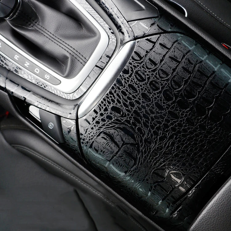 Diamond Sparkle Sandy Vinyl Wrap Film Leather Crocodile Car Wrapping Foil Sticker Bike Console Computer Laptop