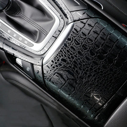 Diamond Sparkle Sandy Vinyl Wrap Film Leather Crocodile Car Wrapping Foil Sticker Bike Console Computer Laptop