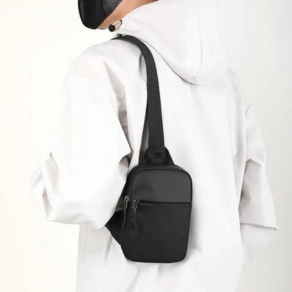 Men's Chest Bag Fashion Small Canvas Shoulder Crossbody Bags for Man Mini Cloth Sling Sport Cross Phone Male Handbag