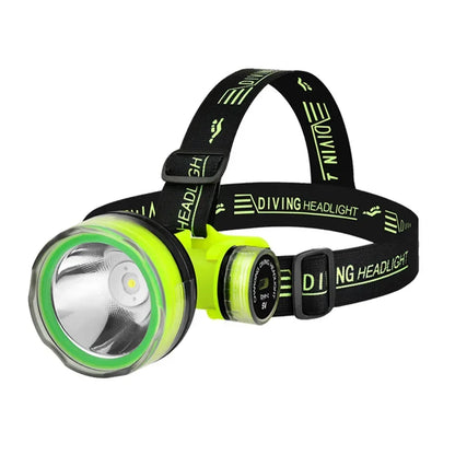 Portable Rechargeable Diving Headlight 350m Underwater Lighting Flashlight Super Bright LED Diver Spearfishing Headlamp