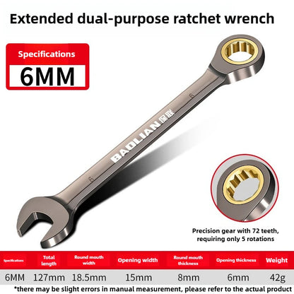 Universal Adjustable Torx Wrench 8-22mm Ratchet Spanner for Bicycle Motorcycle Car Repair Mechanical Tool