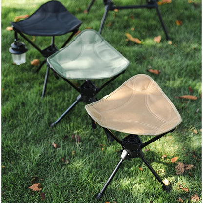 Outdoor Portable Folding Rotating Stool Aluminum Alloy Minin Chair Camping Fishing Chair Picnic Lightweight