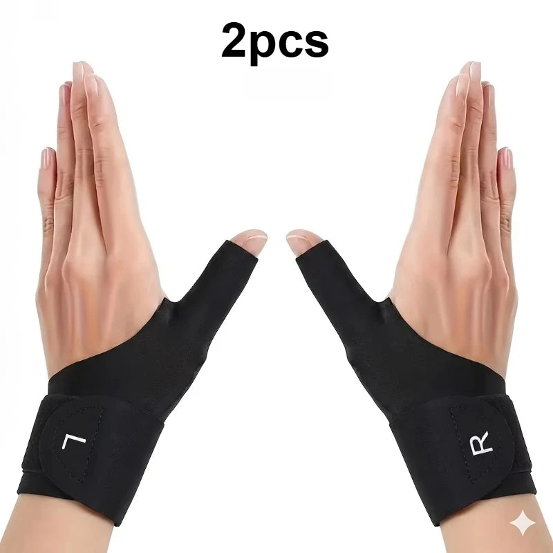 2Pcs Thumb Wrist Support Brace, Lightweight Elastic Wrist Thumb Compression Sleeve for Typing, Tendonitis, Arthritis Pain Relief