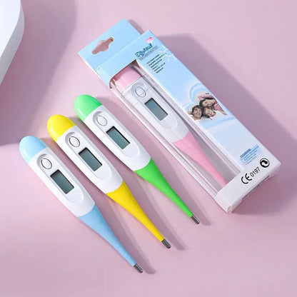 Digital Thermometer with Soft Tip, Oral & Armpit Temperature Test for Baby Adults, Home First Aid Fever Detection Tool