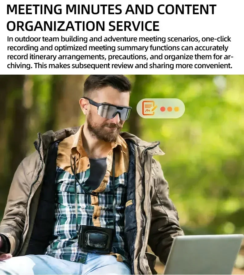 2026 Cycling Glasses with 800W HD Camera UV Protection Voice Assistant AI Translation Bluetooth Wireless Calling Cycling Glasses