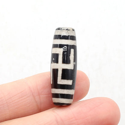 Natural Stone Bead Tibetans Divination Pattern Natural Agates Loose Bead for Women Making DIY Jewerly Necklace Gift 12x30mm