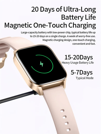 LIGE Smart Watch Answer/Make Call 1.85" Smartwatch for Android iOS Heart Rate Sleep Monitor Pedometer Waterproof Fitness Watches