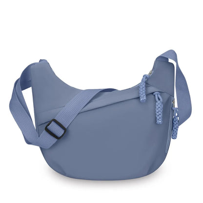 Fashion Large Capacity Women's Crossbody Bag Solid Color Multi-layered Shoulder Bag Simple Dumpling Bag Travel