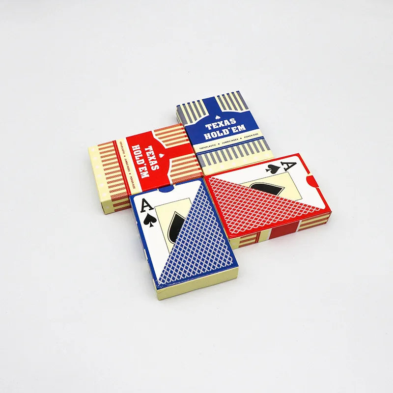 1/2pcs A set of durable, universal baccarat and Texas Hold'em playing cards, waterproof and smooth, for poker and bridge games