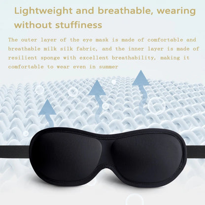 3D Eye Sleeping Mask Breathable Flight Nap Night Shading Sleep Eye Mask Portable Women Men Eye Cover Patch Milk Silk Eyeshade