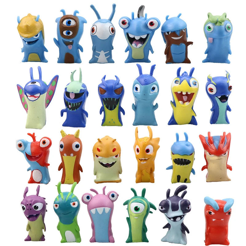 24pcs Slugterra Slug Magic Beast Monster Kawaii Cute Anime Character Model Series Toy Gift Children Adult Cartoon Elf Anime Toy
