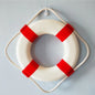 Nautical Style Welcome Decorative Red Life Buoy Home Marine Beach Wall Decoration Life Buoy Crafts Living Room Decoration 2025