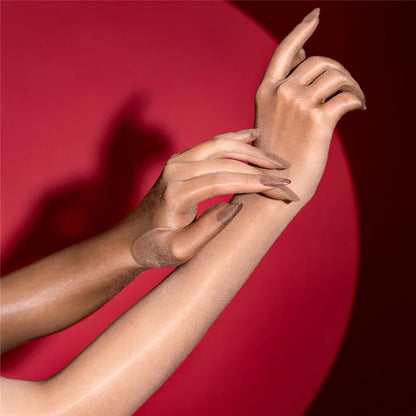 Sexy Women 1D Thin Glove Elastic Oil Glossy Shiny Long Finger Glove Sheer See Through Long Glove Driving Dance Gloves