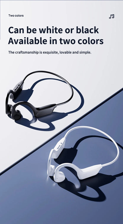 Bezprzewodowe słuchawki douszne, przewodnictwo kostne, sportowe, do pływania, kompatybilne z Bluetooth, bez użycia rąk, z mikrofonem do biegania, słuchawki douszne X7