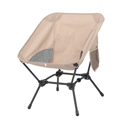 Lightweight Iron Tube Moon Chair, Square Four-Corner Foldable Camping Stool for Beach Fishing Outdoor Use