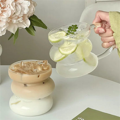Creative Glass Cup Transparent Heat-resistant Tumbler Juice Milk Coffee Mug Home Water Glasses Beer Cocktail Glasses Drinkware