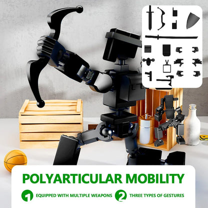 13 Action Figures Toys with Multiple Accessories Mini Action Figure Dummy Robot Assembly Completed Home Desk Decoration