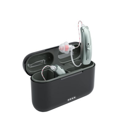 16 Channel Bluetooth Hearing Aids Rechargeable Digital BTE Hearing Aid Noise Cancelling for Seniors Adults
