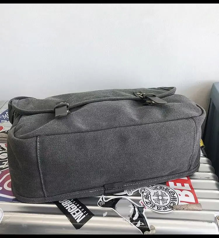 Canvas Large Capacity Mens Casual Handbags Vintage Shoulder Messenger Bag Leisure Student Satchel Package Bolsos Crossbody Bags