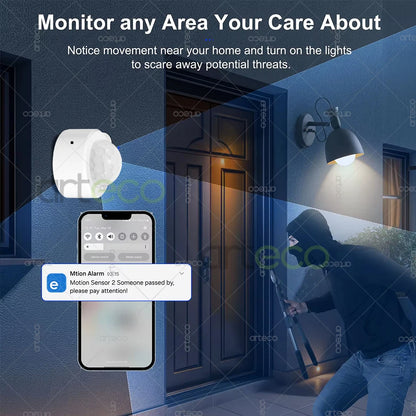 Ewelink Zigbee PIR Motion Sensor Human Body Movement Wireless Infrared Detector Smart Home Security Works With Alexa Google Home