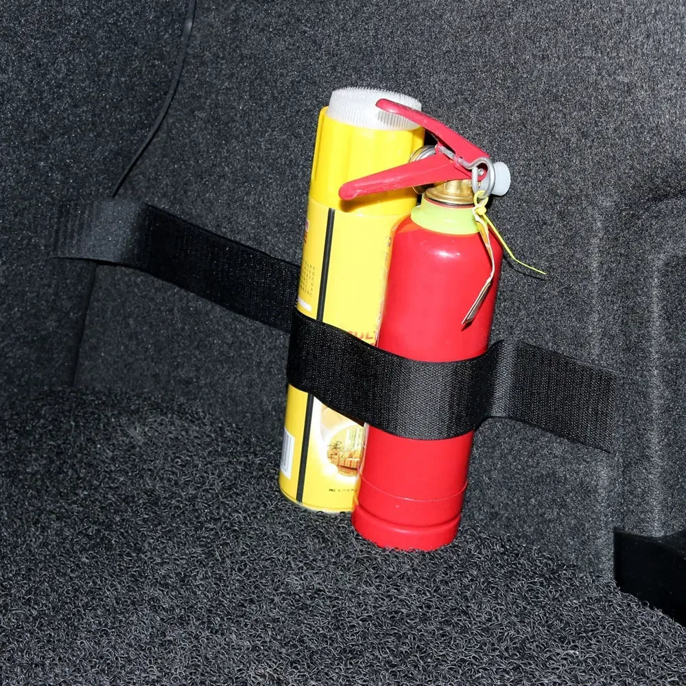 4pcs Car Trunk Organizer Elastic Fixing Belt Nylon Storage Tapes Fixing Belt Strip Car Organizer Belt Tool