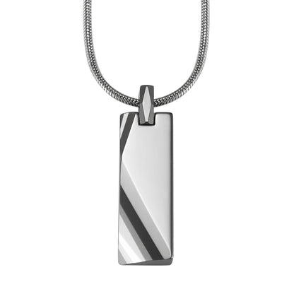 Tungsten Carbide Pendants Men Customized Personalized Anti-scratch High Polished Waterproof Necklace Jewelry Custom Name Logo