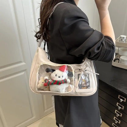 Crossbody Pain Bagzippered Bag Kawaii Bag Girl 2025 Korean Ita Bag Female Japanese Designer Preppy Handbag Shoulder Bag Pain Bag