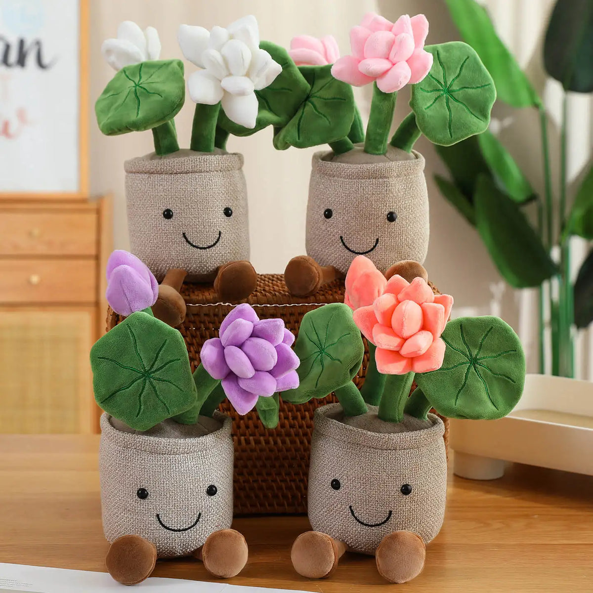 Green Plant Potted Plants Lily Flowers Strawberries Lotus Flowers Persimmons Morning Glory Ornament Soft Birthday Gifts Decor