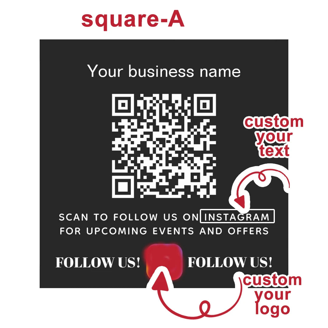 48PCS Customizable Enterprise Website Logo QR Code Stickers - Square/Circular Design with Adhesive Backing, Gift Packaging