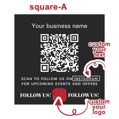 48PCS Customizable Enterprise Website Logo QR Code Stickers - Square/Circular Design with Adhesive Backing, Gift Packaging