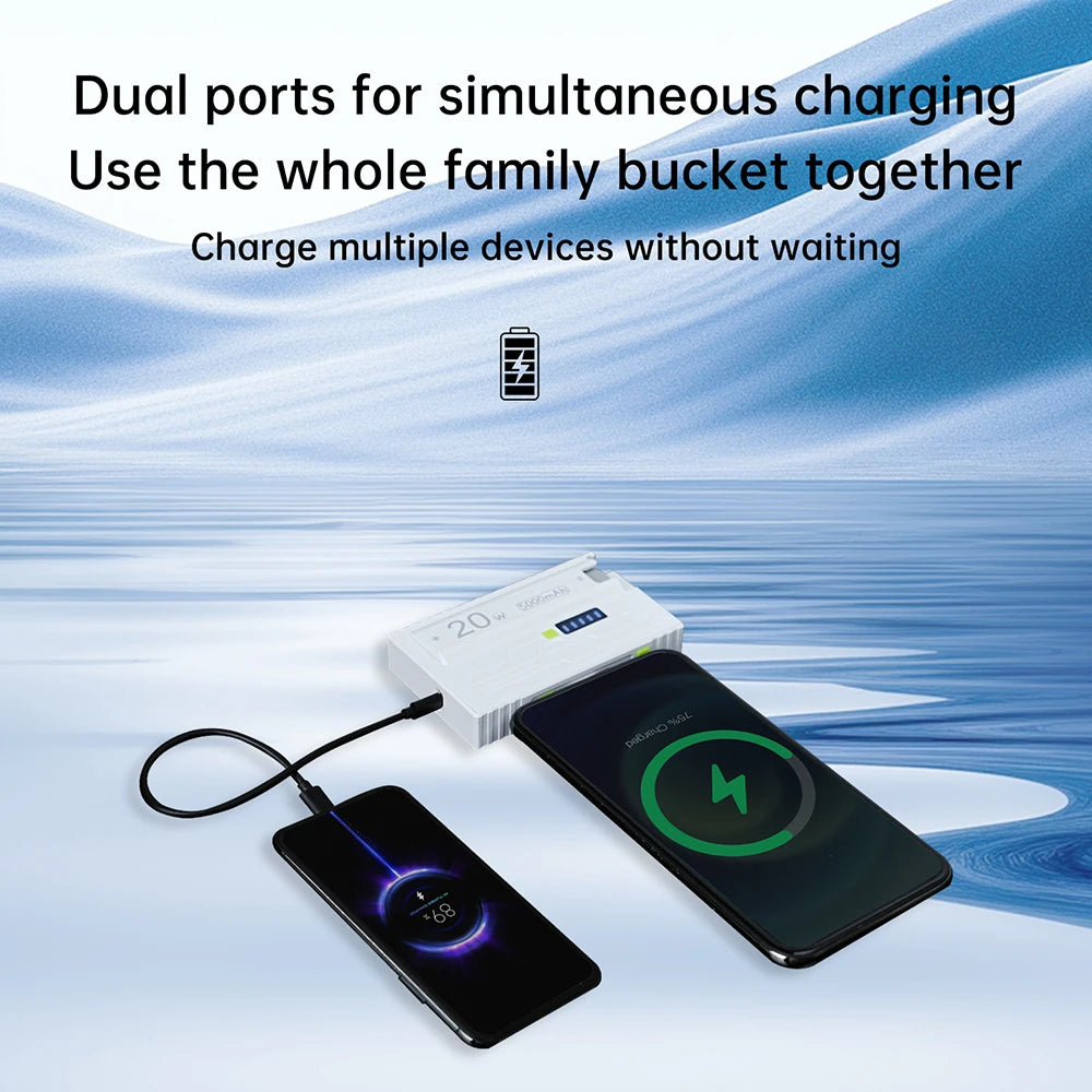 Power Bank Case 1 *21700 Battery Box DIY Kit USB Type-C 20W Fast Charging Power Bank Box Dual Mode Suppors Small Current