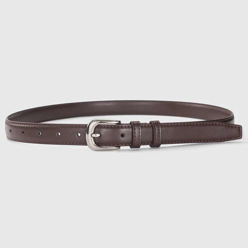 1pcs Women's Thin Waist Belt All-Match Style Fashionable And Simple Women's Belt With Jeans