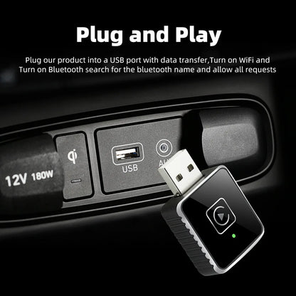 2025 NEW 2 In 1 Wireless Carplay AI Box Android Auto Plug And Play Applicable To Convert Original Car Wired Carplay To Wireless