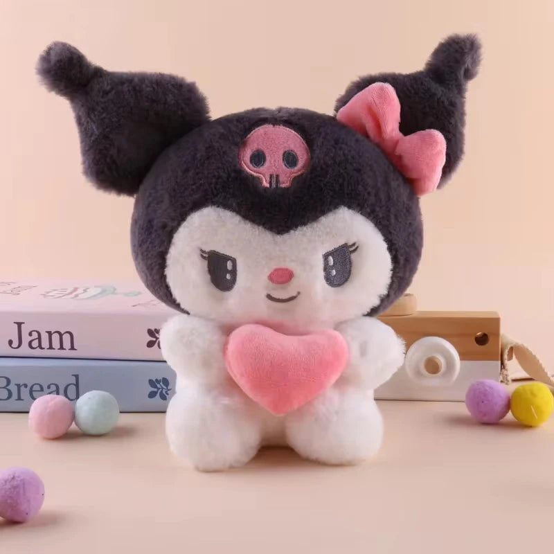 22cm Hello Kitty Kuromi Pillow KT Plush Toy Girls Soft Stuffed Animal Toys Heart My Melody Cinnamoroll Stuff Doll Gifts... ﻿