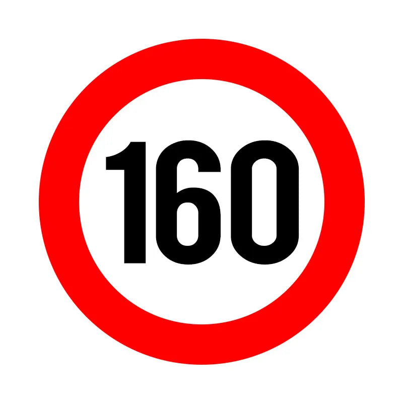 A0202# Speed Limit (110/120/150/160/200/300 km), Ø 16 cm Self-adhesive Decal Car Sticker Waterproof Auto Decors