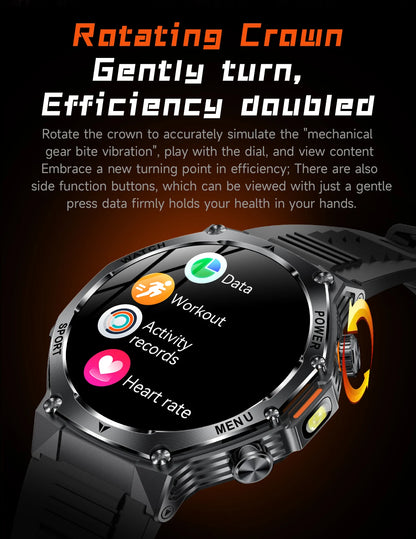 LIGE Nowy Smartwatch Męski 800 mAh Ultra Długa Żywotność Baterii Wodoodporny Zegarek Sportowy Outdoor Połączenia Bluetooth Wojskowy Smartwatch 2025