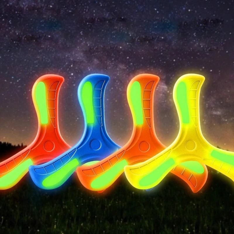 EVA 360 Degrees Returning Spinner Three-leaf Luminous Boomerang Summer Outdoor Sports Game Parent-Child Safe Competitive Toy