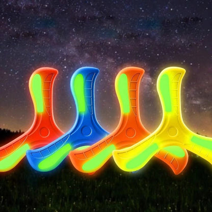 EVA 360 Degrees Returning Spinner Three-leaf Luminous Boomerang Summer Outdoor Sports Game Parent-Child Safe Competitive Toy