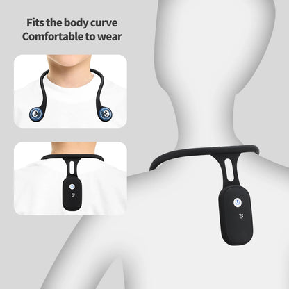 Smart Back Posture Corrector Humpback Vibration Reminder Turtle Neck Corrector for Adult & Child Shoulder Back Straighten